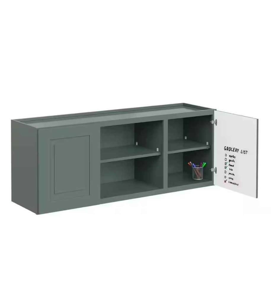 Greenwich Valencia Blue 23"H x 60"W x 12" D Plywood Laundry Room Wall Cabinet with 3 Shelves