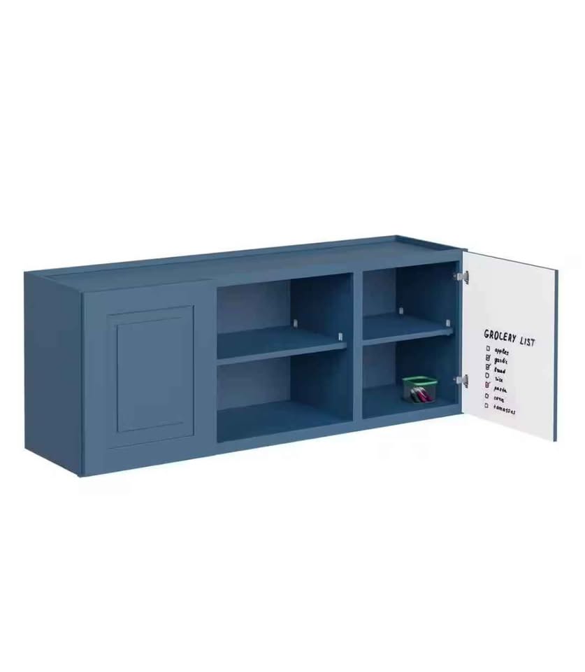 Greenwich Valencia Blue 23"H x 60"W x 12" D Plywood Laundry Room Wall Cabinet with 3 Shelves
