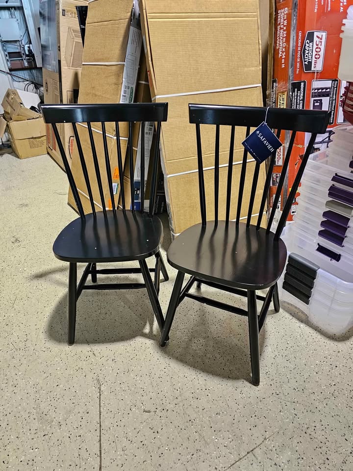  SAFAVIEH Parker 17''H Spindle Dining Chair Set of 2 Black