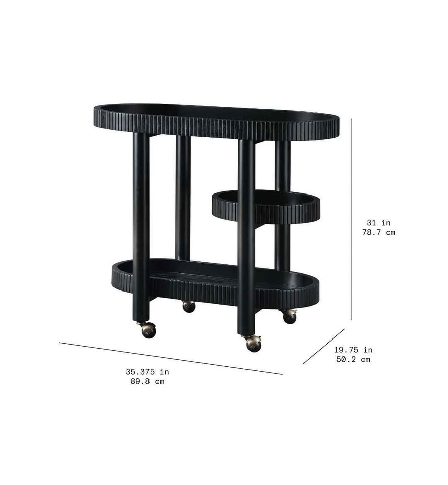 Beautiful Drew Bar Cart by Drew Barrymore, Black