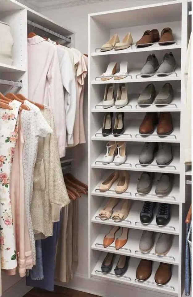 Closet Evolution 14 in. D x 24 in. W x 0.625 in. H Classic White Shoe Shelf (3-Pack)