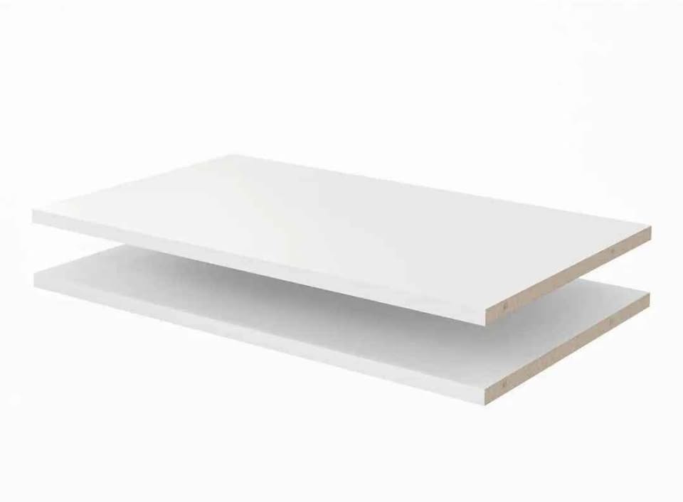 Closet Evolution 24 in. x 14 in. Classic White Wood Shelves (2-Pack)