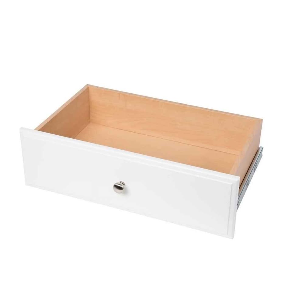 White Drawer 8 in. H X 24 in. W X 14 in. D