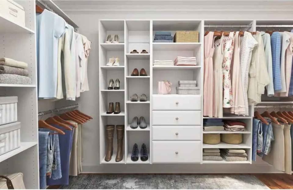  Closet Evolution 14 in. D x 12 in. W Classic White Wood Shelf (4-Pack)