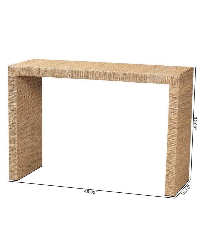  Colandra 47.2 in. Natural Seagrass Rectangle Wicker Console Table