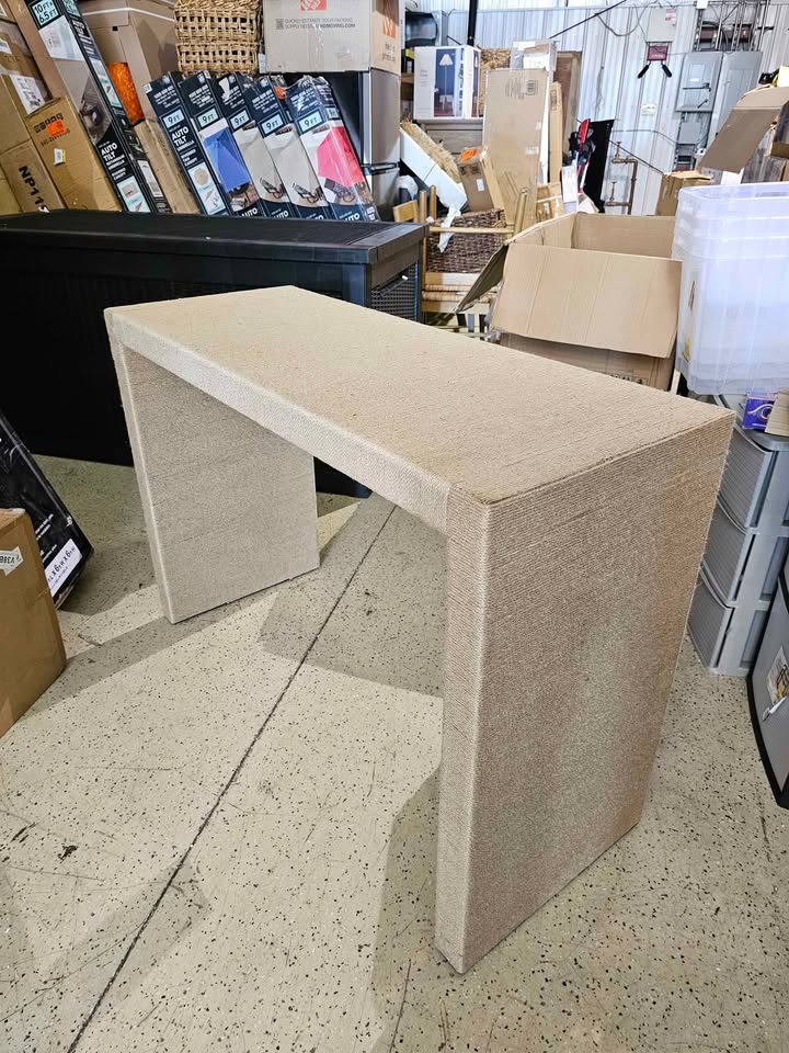  Colandra 47.2 in. Natural Seagrass Rectangle Wicker Console Table
