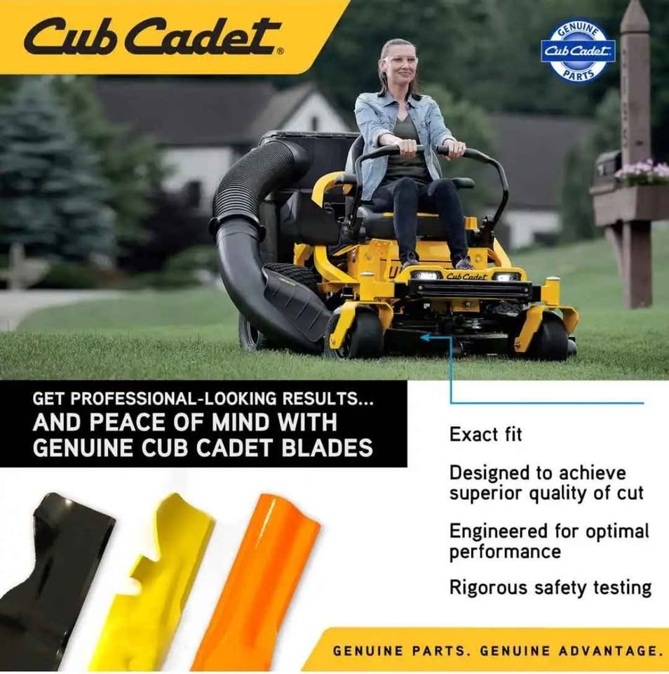  Cub Cadet Original Equipment High Lift Blade Set for Select 50 in. Riding Lawn Mowers