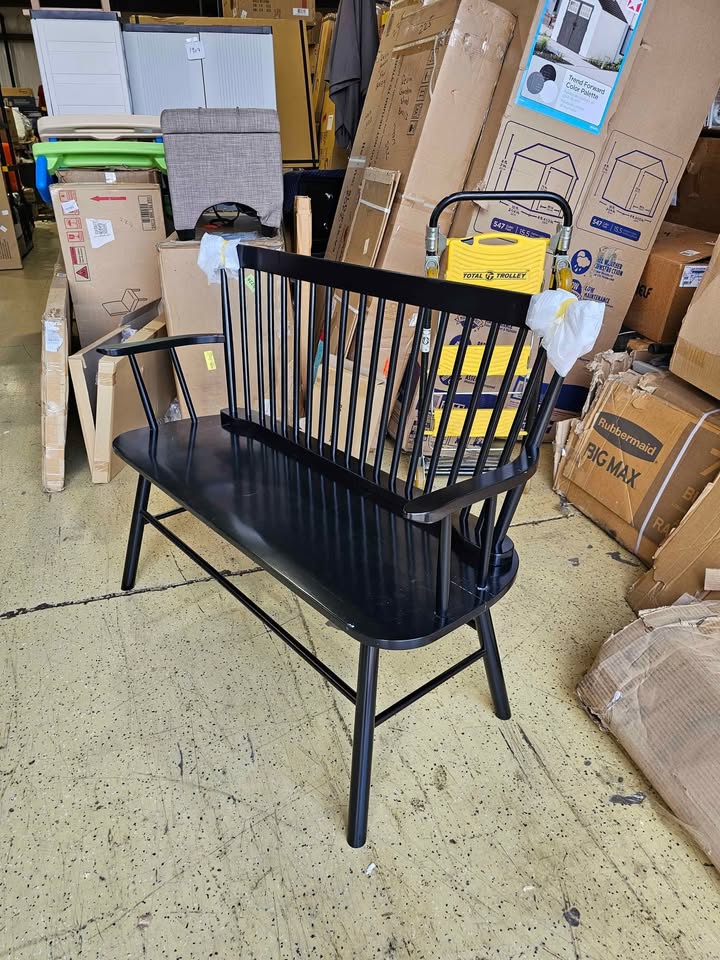 Crown Mark Jerimiah Back Support Bench, Black