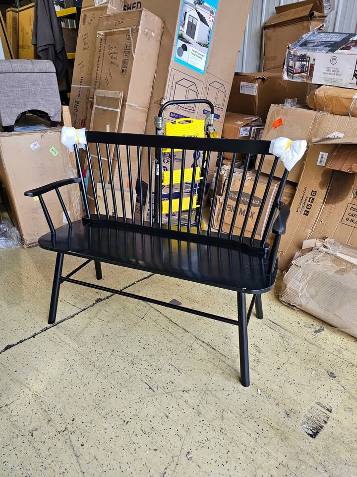 Crown Mark Jerimiah Back Support Bench, Black