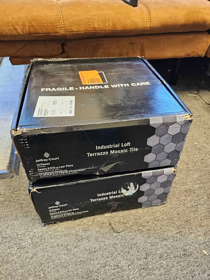  Charcoal 11.25" x 11.75" Hexagon Honed Terrazzo Wall and Floor Mosaic Tile (13.77 sq. ft./Case)
