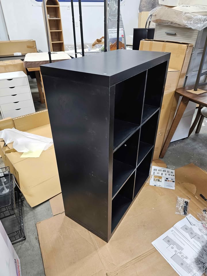 Better Homes & Gardens 6 Cube Storage Organizer, Solid Black