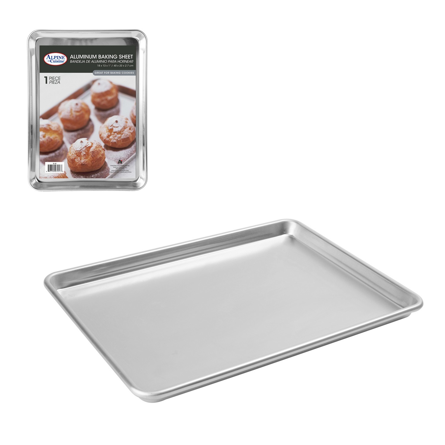 Half Aluminum Sheet Pan – 18" x 13" (Gauge 19)
