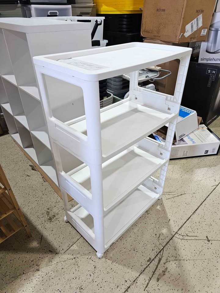  Rolling Collapsible 3 Tier Shelf