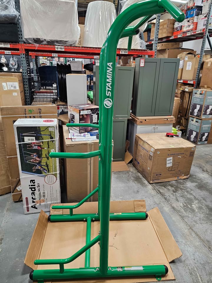  Stamina Products Outdoor Fitness Strength Training Power Tower, Green, 85" H