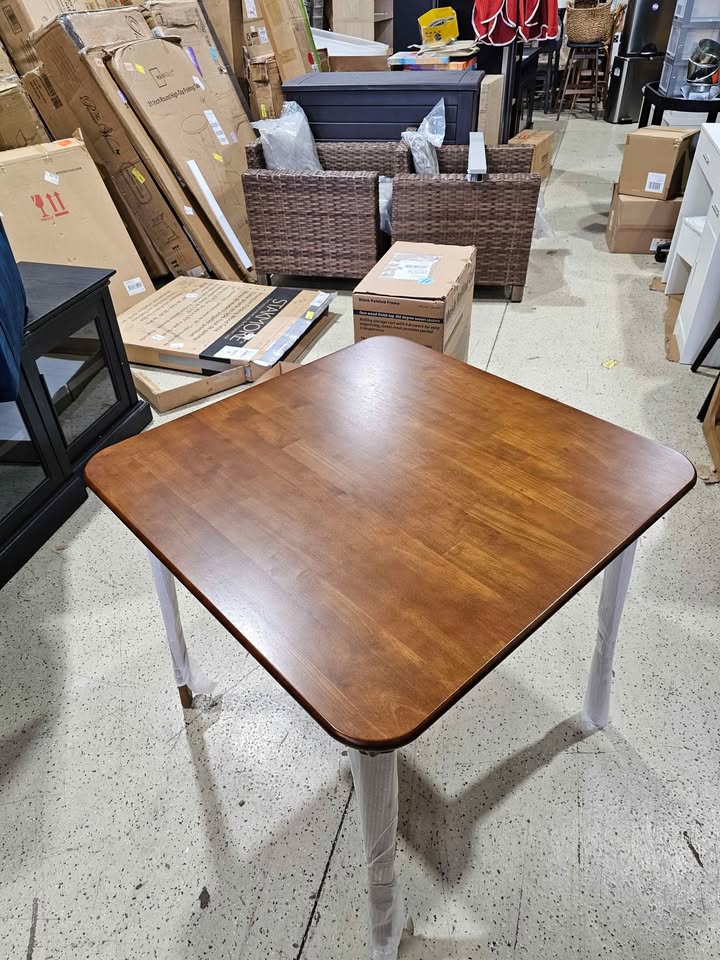  Stakmore Straight Edge 32" Square Folding Card Table, Fruitwood Finish