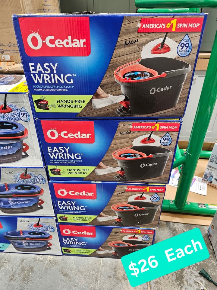 O-Cedar EasyWring Spin Mop (For $26) & RinseClean Spin Mop System ($33)
