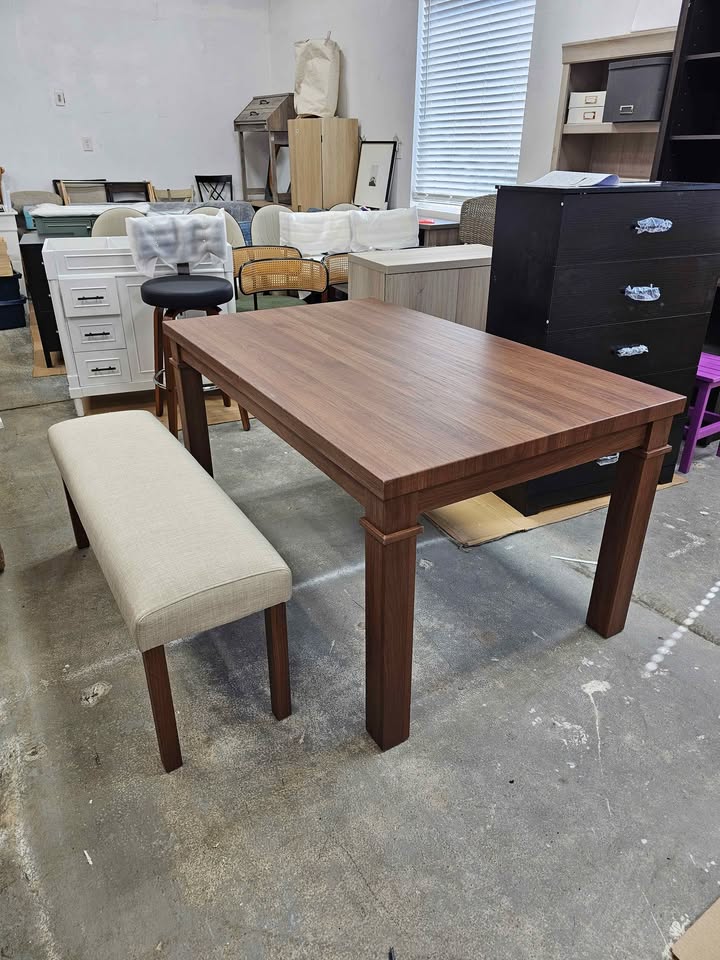  Dining Table with Bench