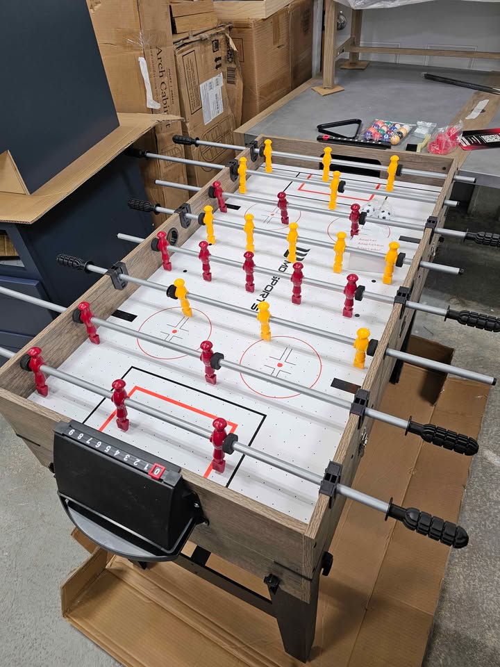 MD Sports 48" 3-in-1 Multi Game, Pool Table, Air Hockey, Foosball Table, by MD Sports