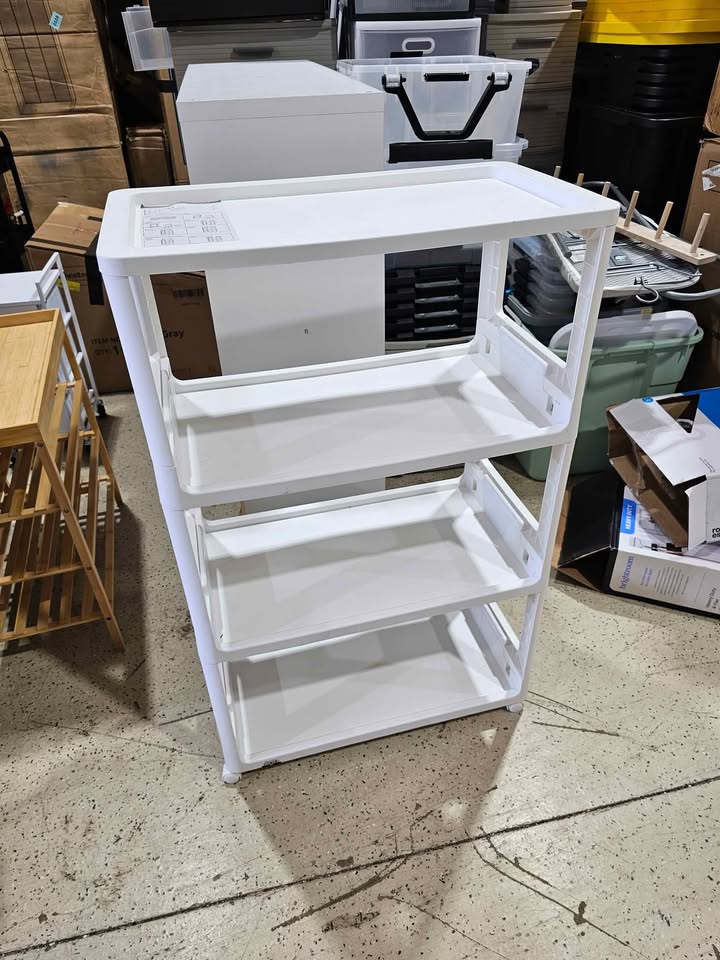  Rolling Collapsible 3 Tier Shelf