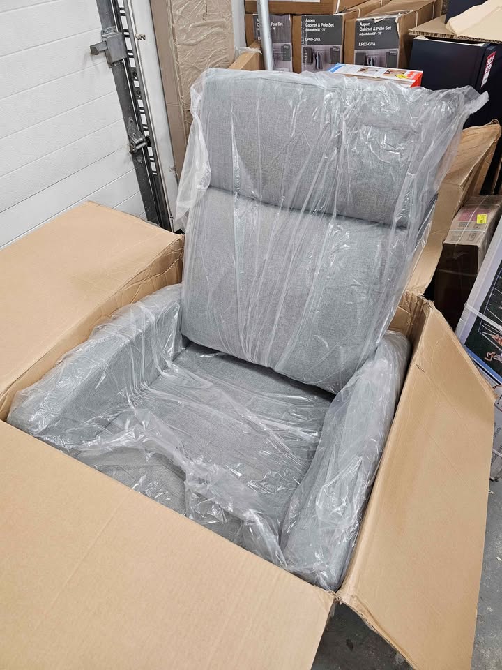  Dream On Me Chatham Nursery Glider Recliner and Rocking Chair in Gray, 360° Swivel Motion, Rocking