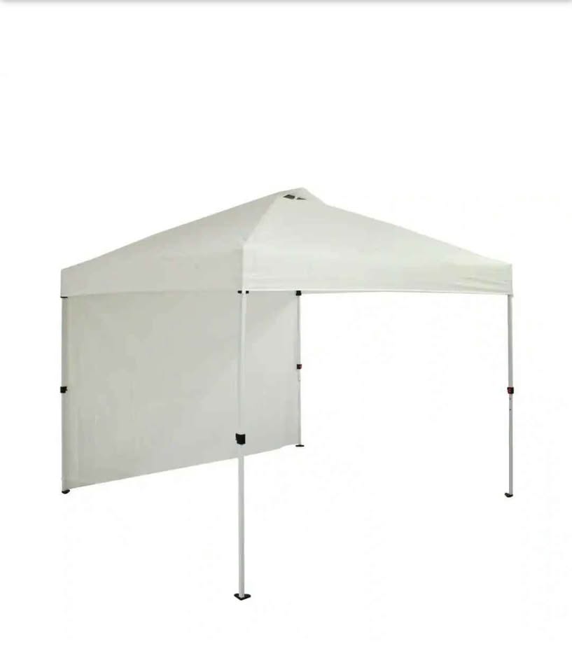  Everbilt 10 ft. x 10 ft. Commercial Instant Canopy-Pop Up Tent with Wall Panel White