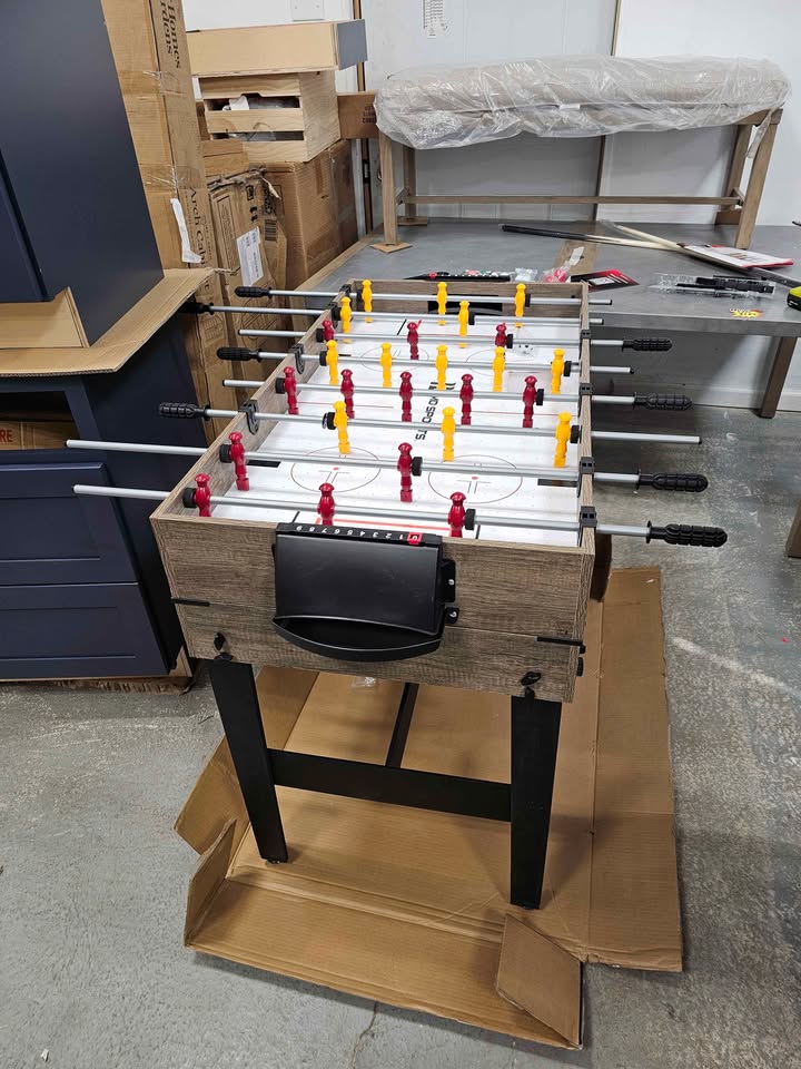 MD Sports 48" 3-in-1 Multi Game, Pool Table, Air Hockey, Foosball Table, by MD Sports