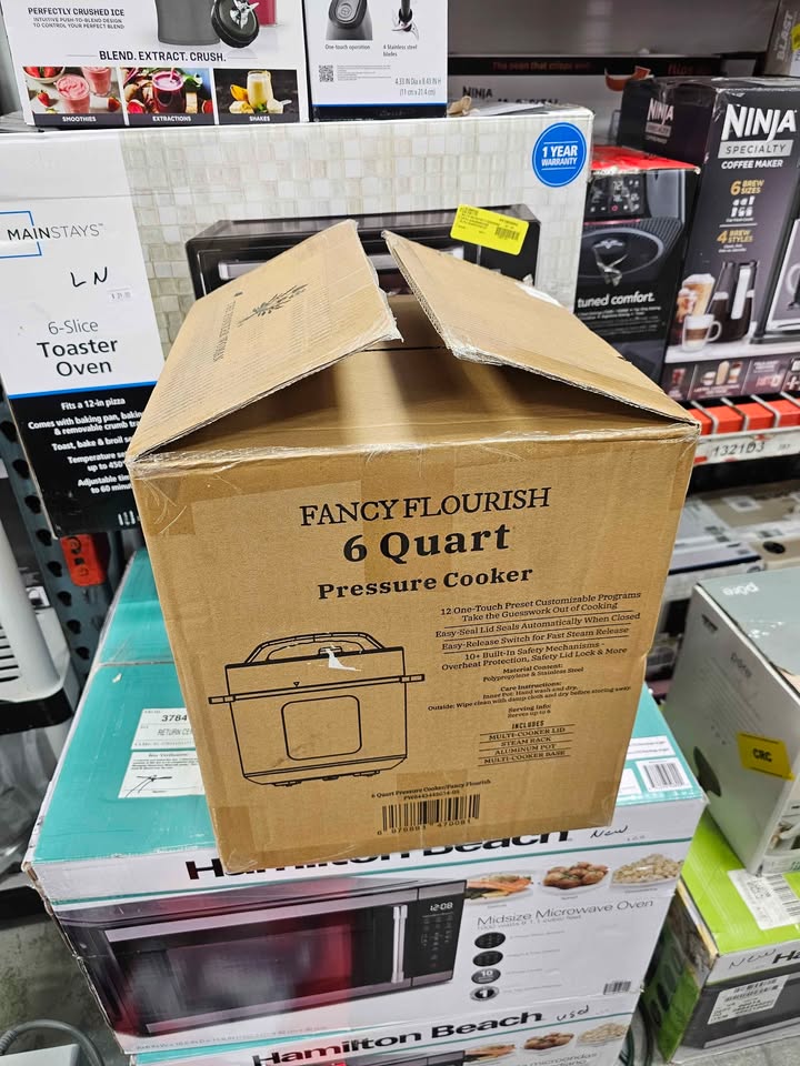  The Pioneer Woman Fancy Flourish 6-Quart Pressure Cooker with Touch Control Display