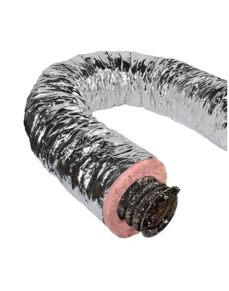  Master Flow 8 in. x 25 ft. Insulated Flexible Duct R8 Silver Jacket