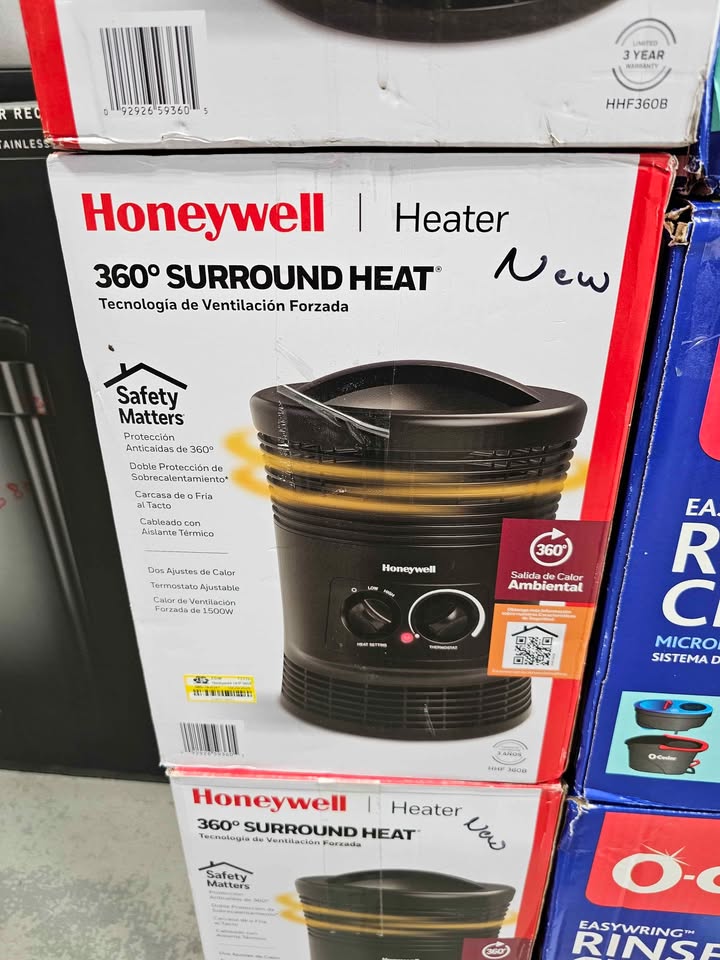  Honeywell HHF360B 1500W 360˚ Surround Indoor Heater