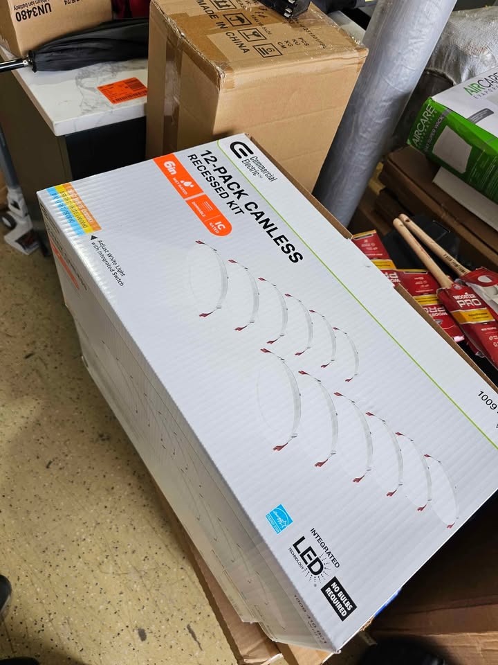  (12 Pack) Pro Value Series LED 6 in Round Adj Color Temp Canless Recessed Light
