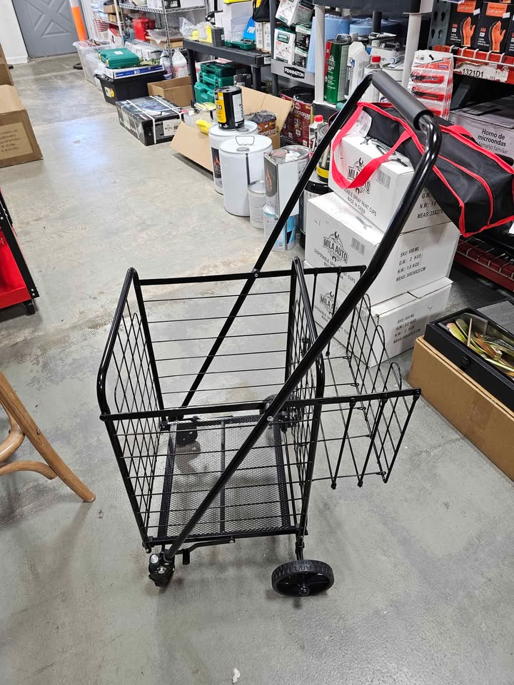  Basics Foldable Collapsible Shopping Utility Cart 40 H x 17" W x 20" D