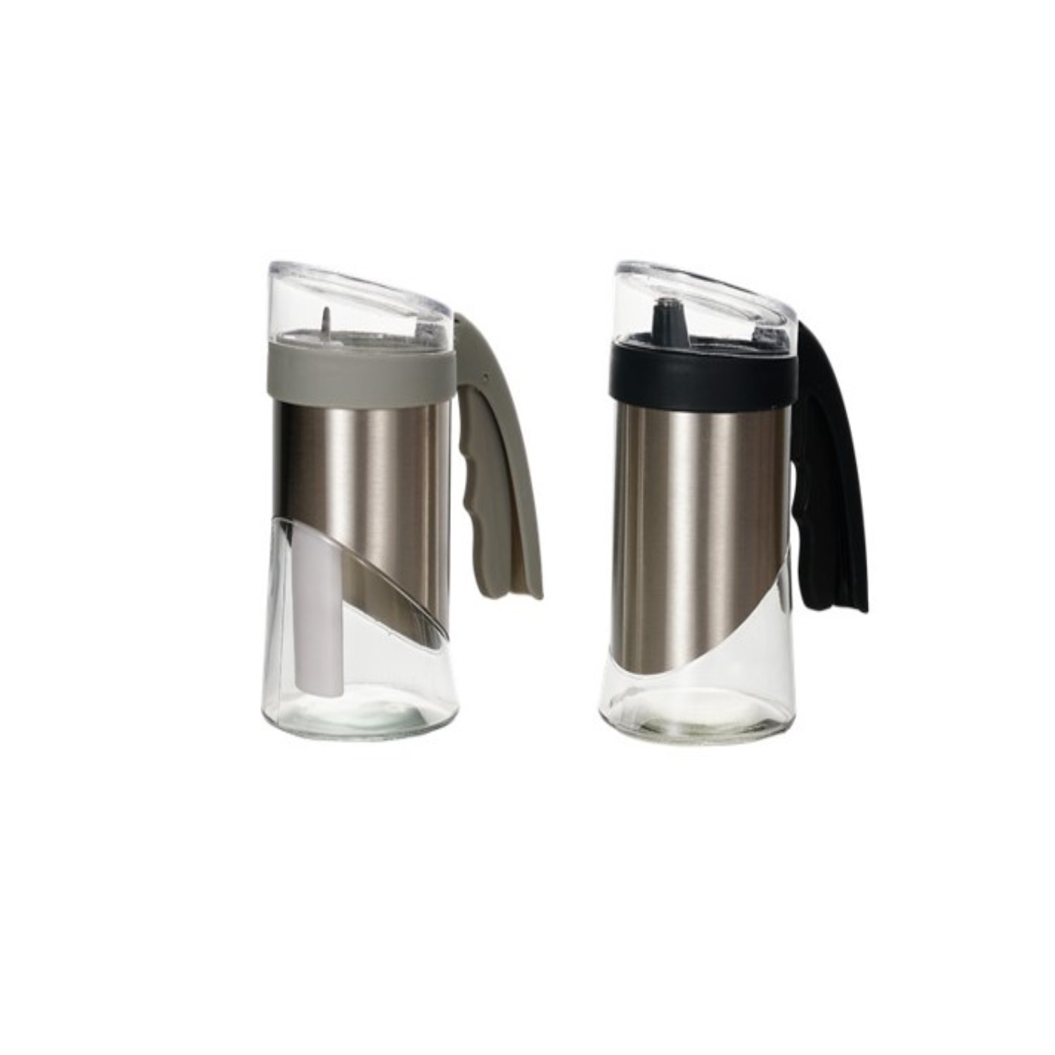 Alpine Cuisine Glass Oil, Salt and Pepper Shakers 11oz 330ml - 2pcs