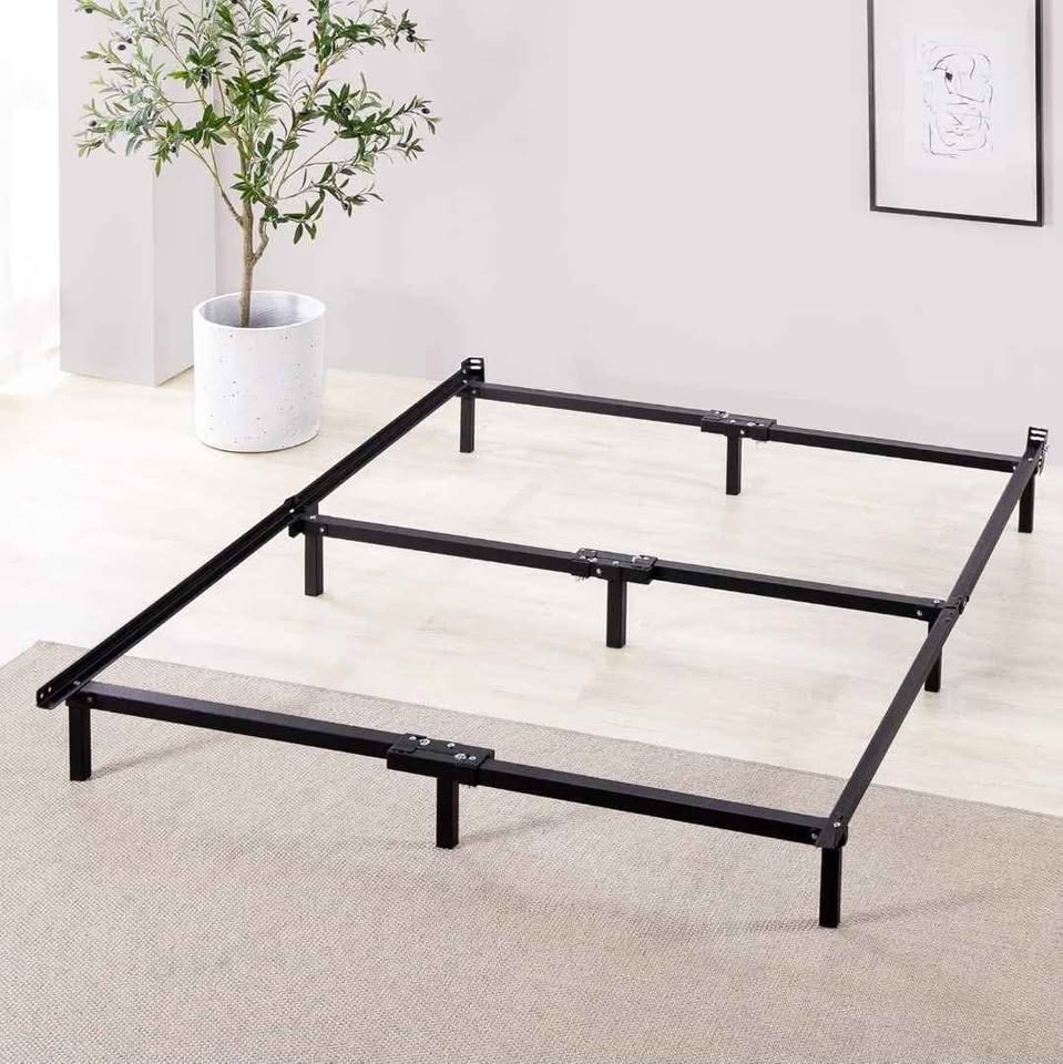 ZINUS Michelle Compack 9-Leg Support Bed Frame, for Box Spring and Mattress Set, Black, Full Size