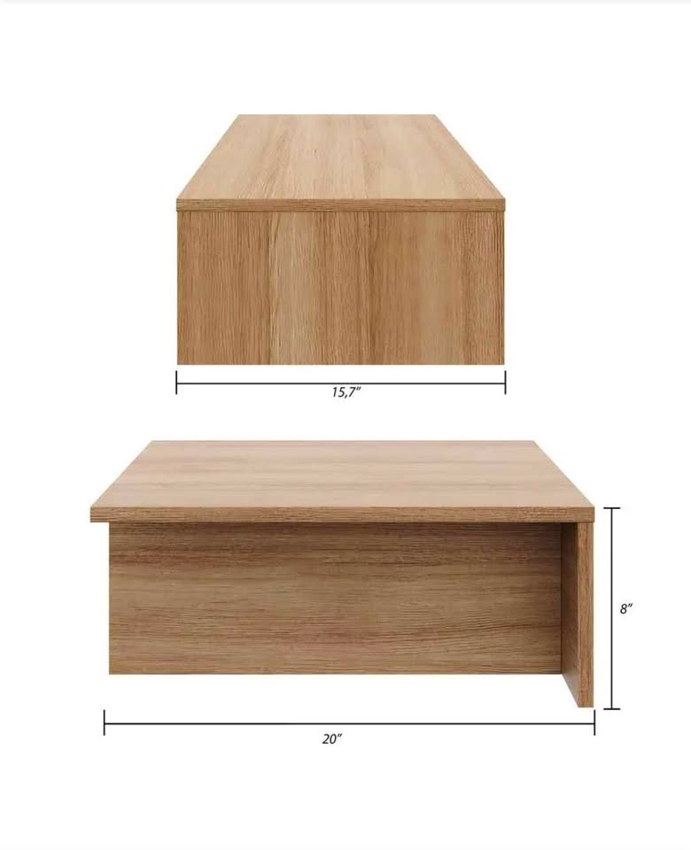  Nexera Kanso Brown Oak Nightstands (Set of 2)