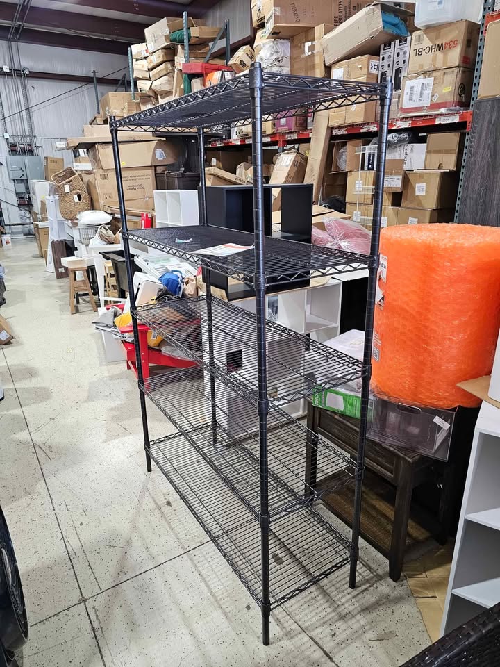  TRINITY Black Anthracite 5-Tier Steel Wire Shelving Unit