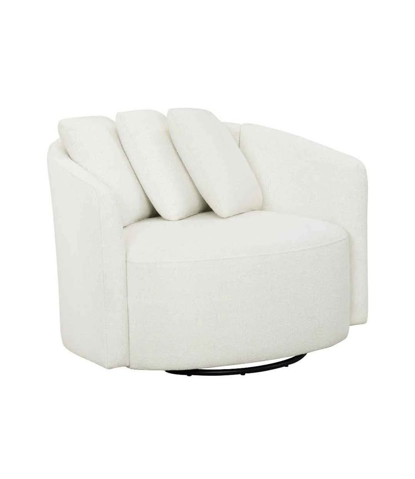  Beautiful Drew Accent Chair by Drew Barrymore, Cream Boucle