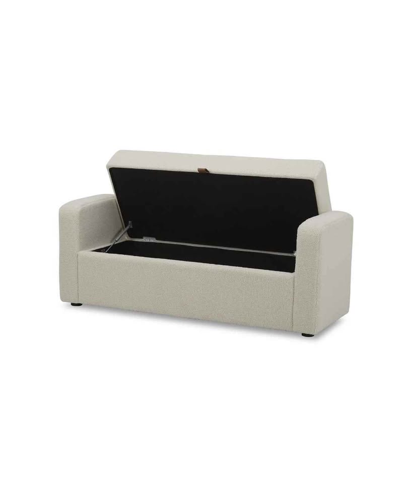  Better Homes & Gardens Springwood Storage Bench, Cream