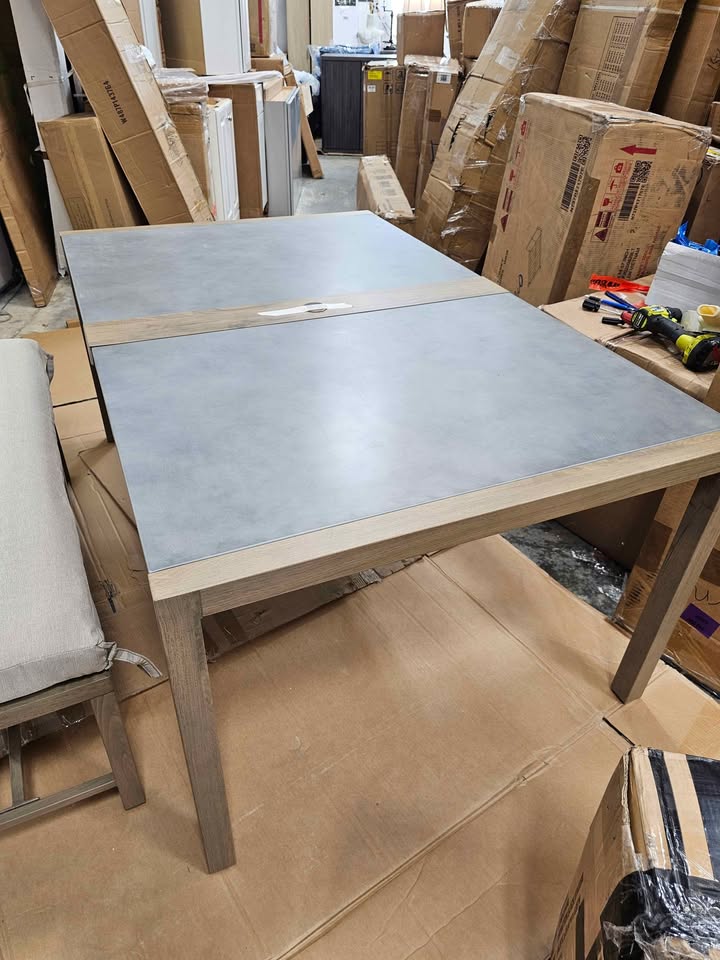  Better Homes & Gardens Tarren Steel Outdoor Dining Table With Bench