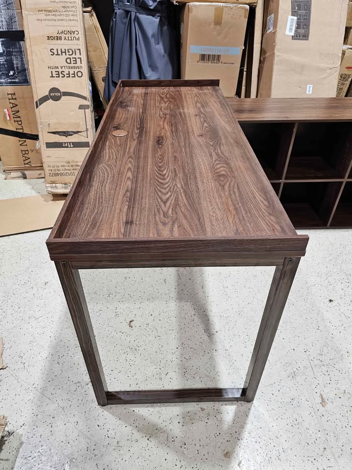 Better Homes & Gardens Ezra Modular L Desk with 6-Cube Storage, Walnut Finish