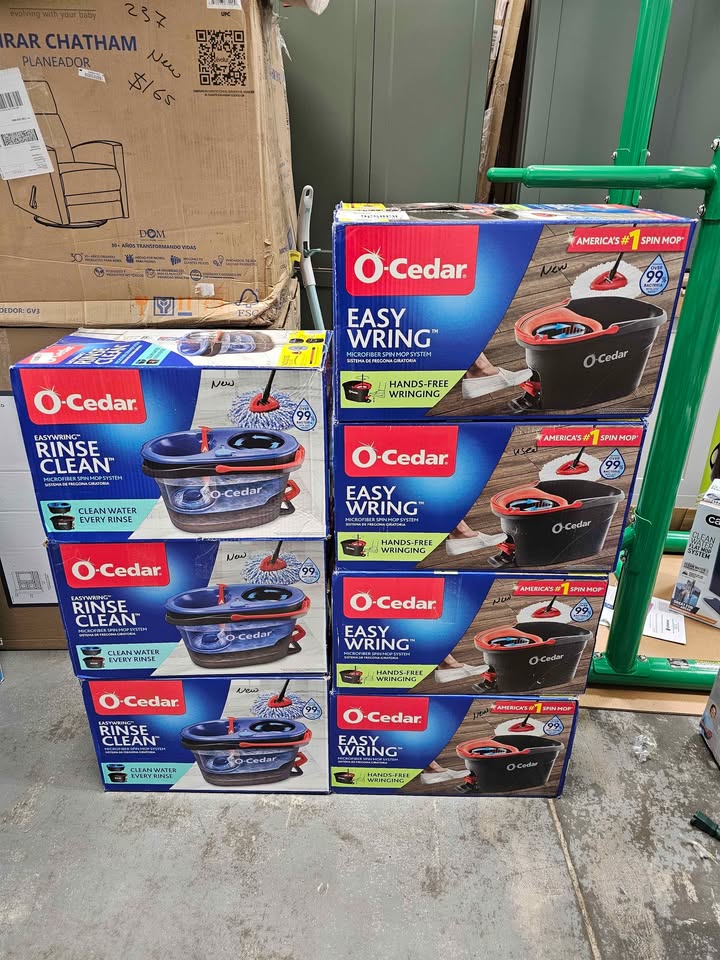 O-Cedar EasyWring Spin Mop (For $26) & RinseClean Spin Mop System ($33)