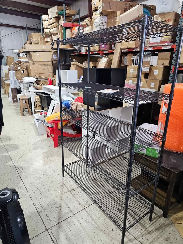  TRINITY Black Anthracite 5-Tier Steel Wire Shelving Unit