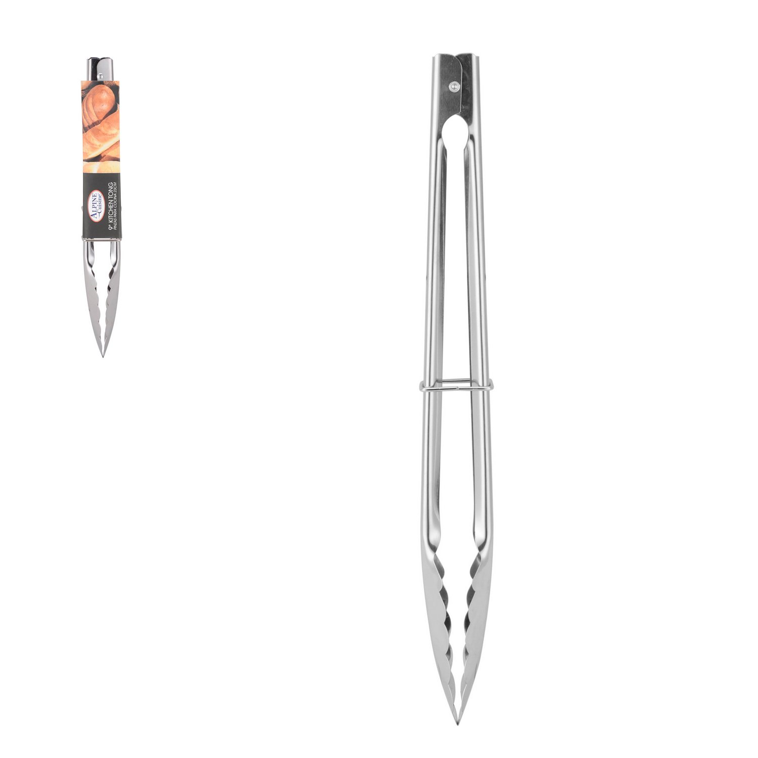 Alpine Cuisine Kitchen Tong SS 9in