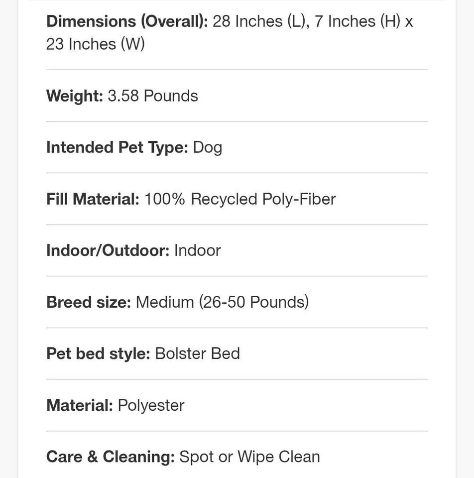 Cuddler Faux Leather Bolster Dog Bed - Boots & Barkley, M size