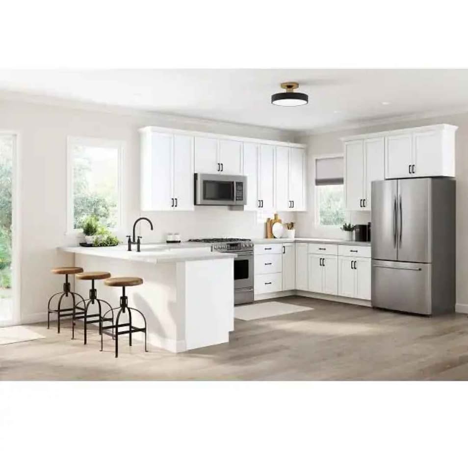  Hampton Bay Courtland 18 in. W x 24 in. D x 84 in. H Assembled Shaker Pantry Kitchen