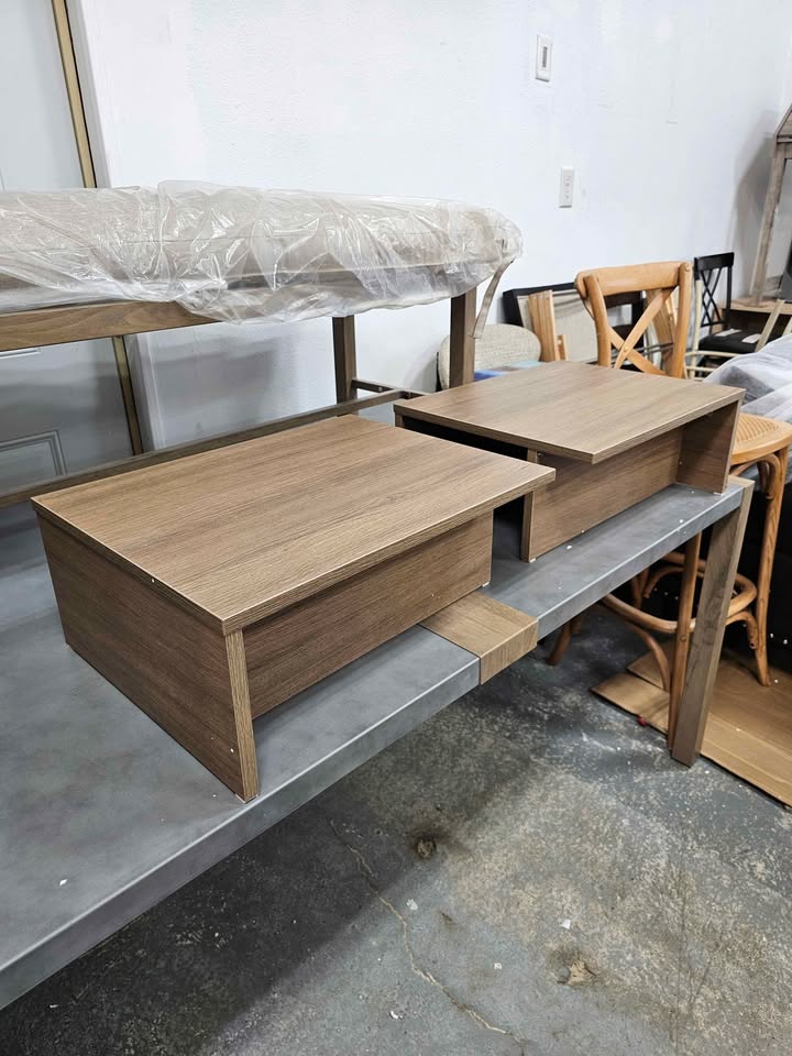  Nexera Kanso Brown Oak Nightstands (Set of 2)