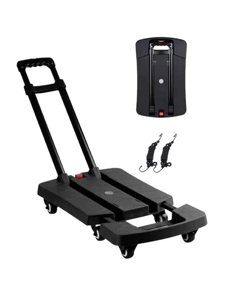  330 lbs. Folding Hand Truck, Dolly Cart for Moving, 6 Wheels Telescoping Hand Cart