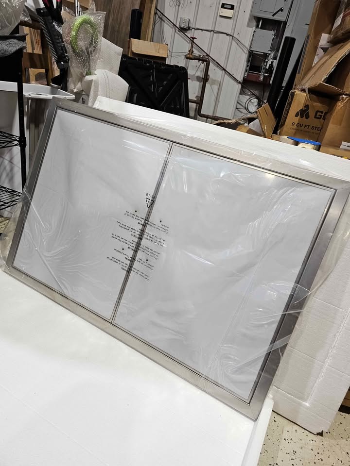  VEVOR Outdoor Kitchen Doors 39 in. W x 26 in. H Double BBQ Door Stainless Steel