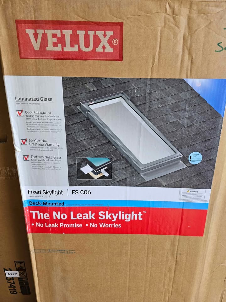  VELUX 21 in. x 45-3/4 in. Fixed Deck-Mount Skylight with Laminated Low-E3 Glass