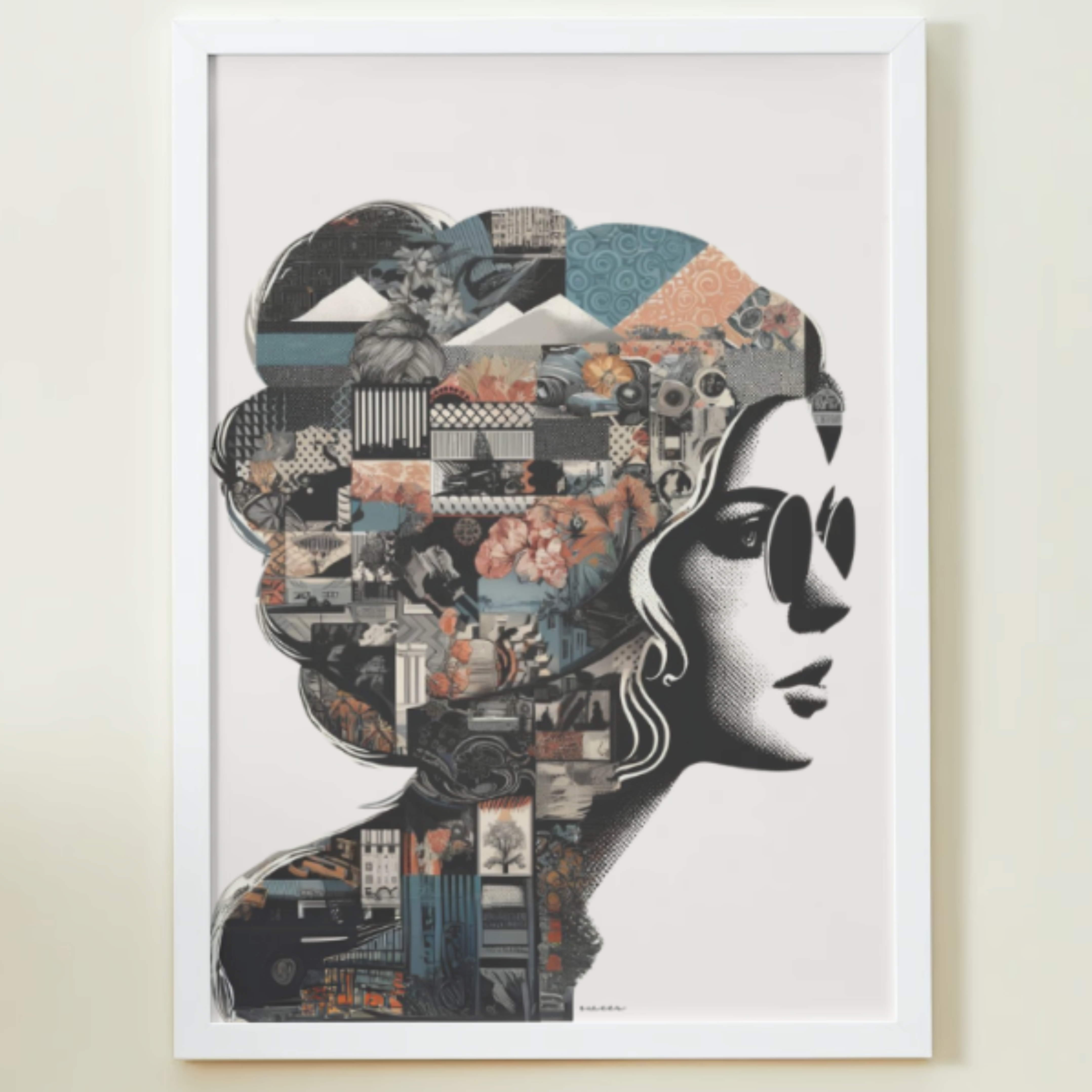 Free Chic Mother's Day Printable Poster: Vintage-Inspired Silhouette Collage