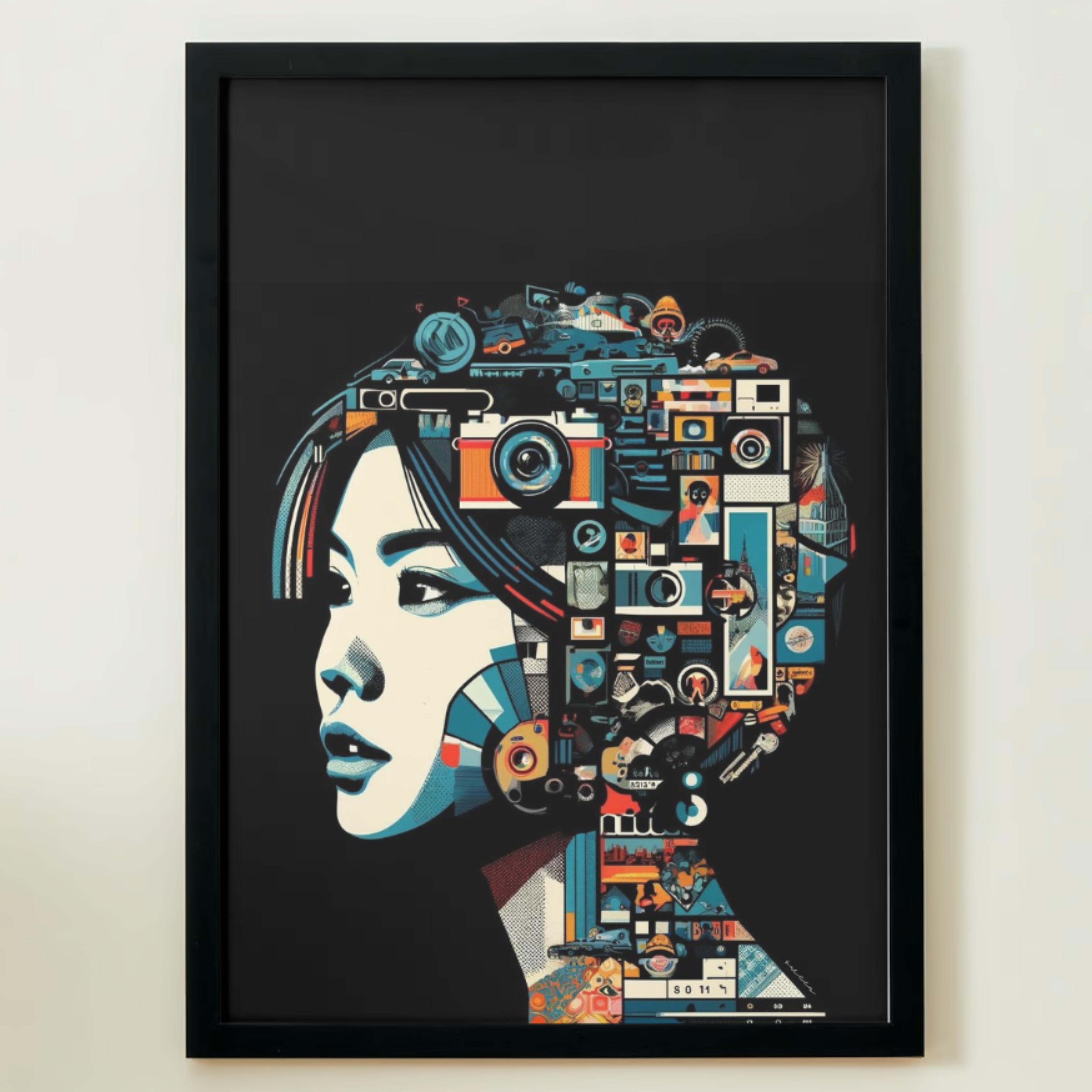 Unique Mother's Day Printable Poster: Modern Woman Silhouette Digital Art